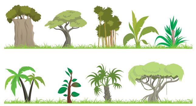 free clipart jungle trees - photo #20