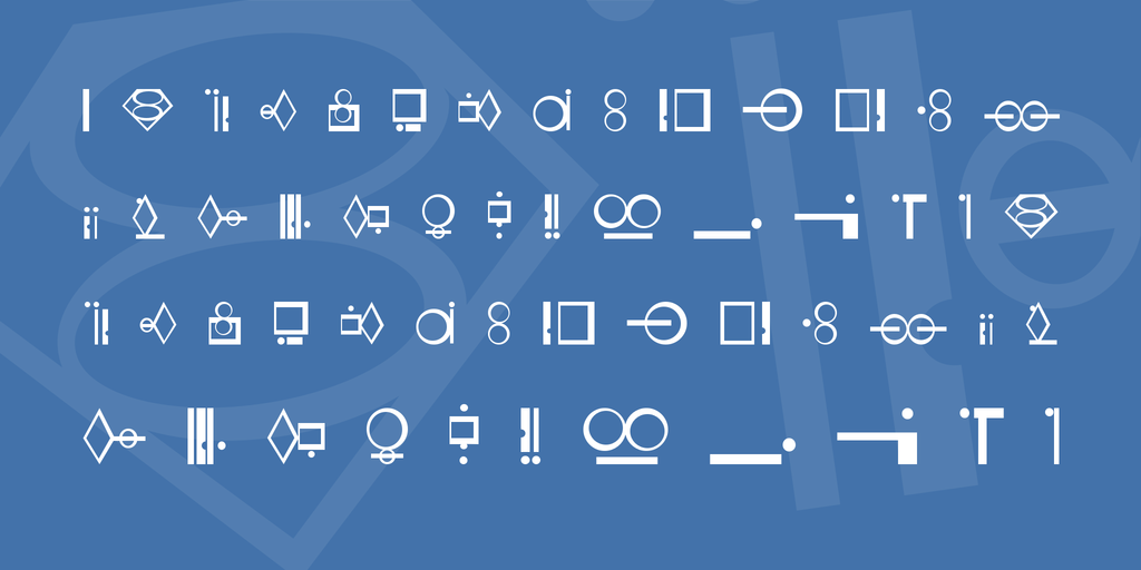 Kryptonian Symbols Font