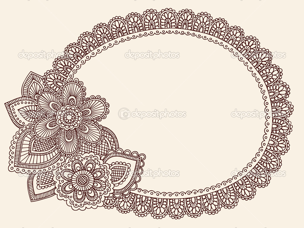 Lace and Flower Border Clip Art Lace and Flower Border Clip Art