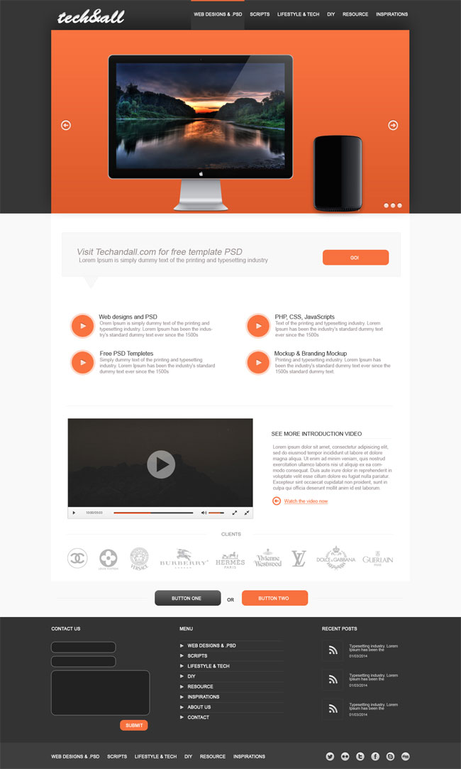 6 Free Landing Page PSD Template Images