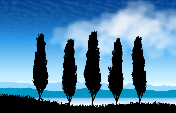 Landscape Silhouette Vector Free