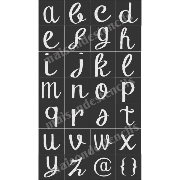 Lower Case Stencil Letter Styles Alphabet