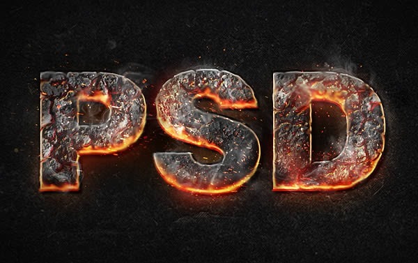 Magma Text Effects Photoshop