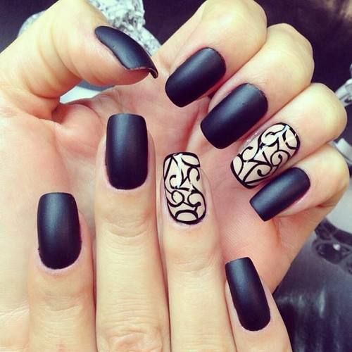 Matte Black with Design