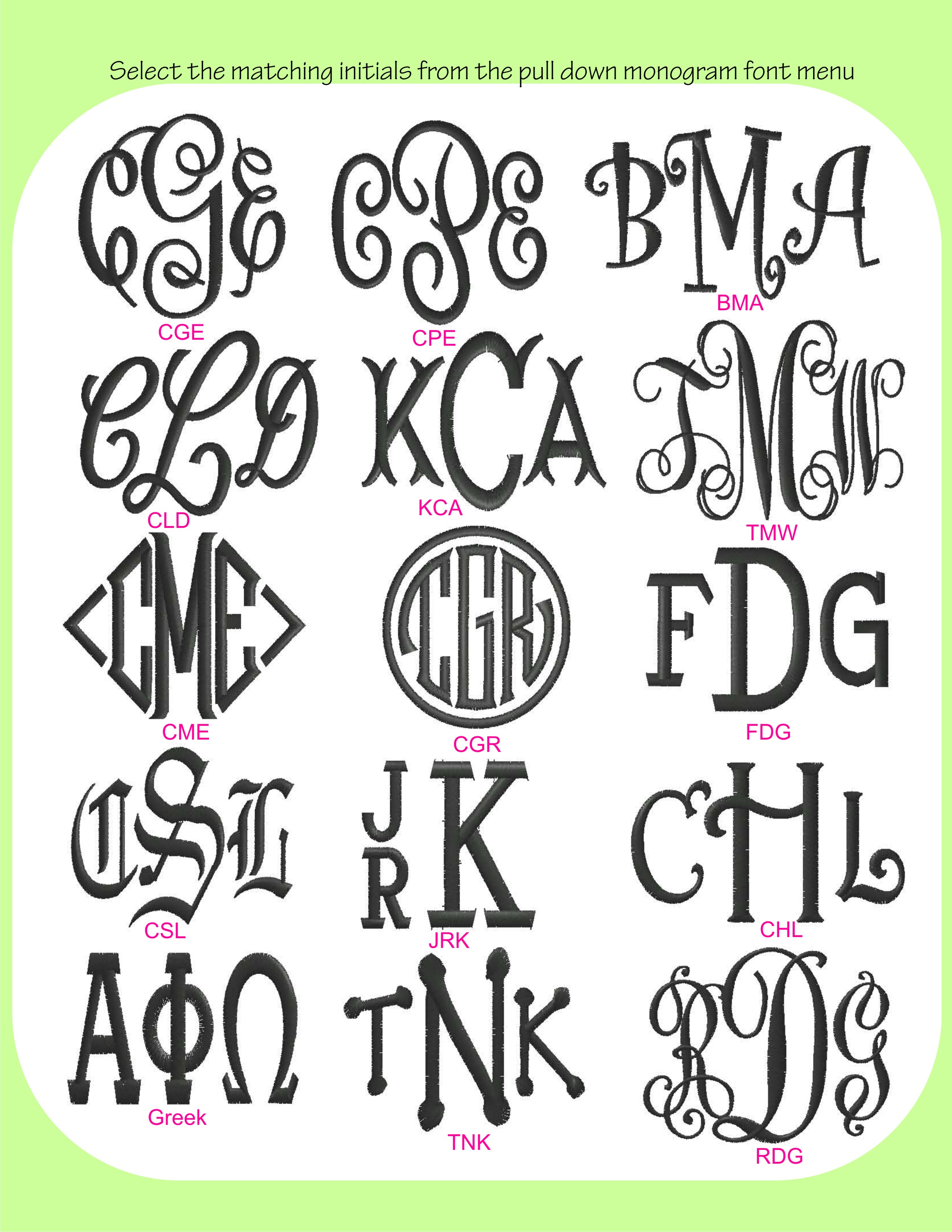 8 Initials Monogram Script Font Images Circle Script Monogram Font 