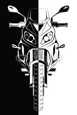 Motorcycle Front View Vector