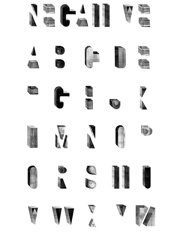 Negative Space Alphabet Negative Space Alphabet