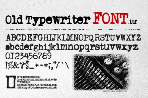Old Typewriter Font