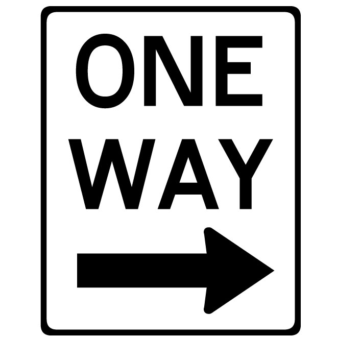 One Way Road Sign