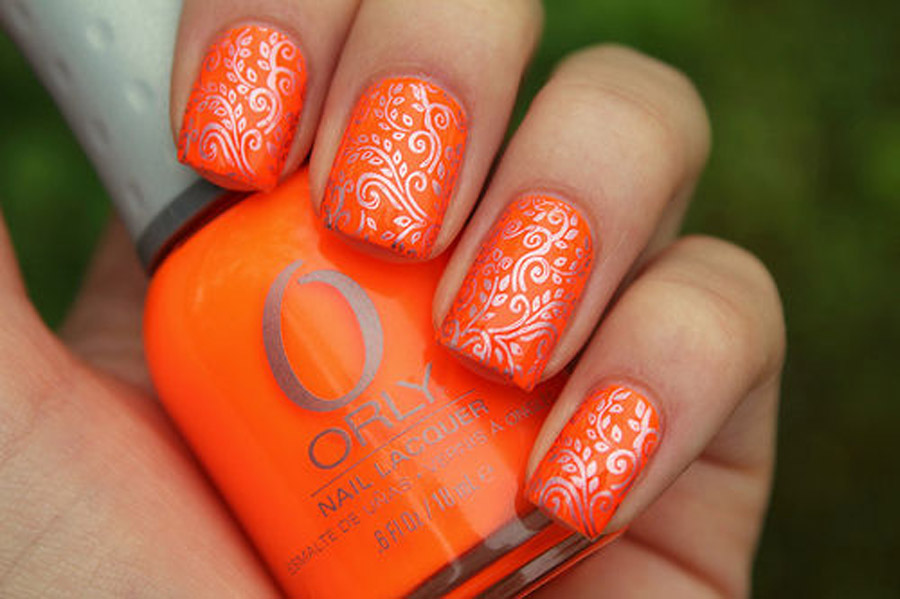 Orange Nail Designs