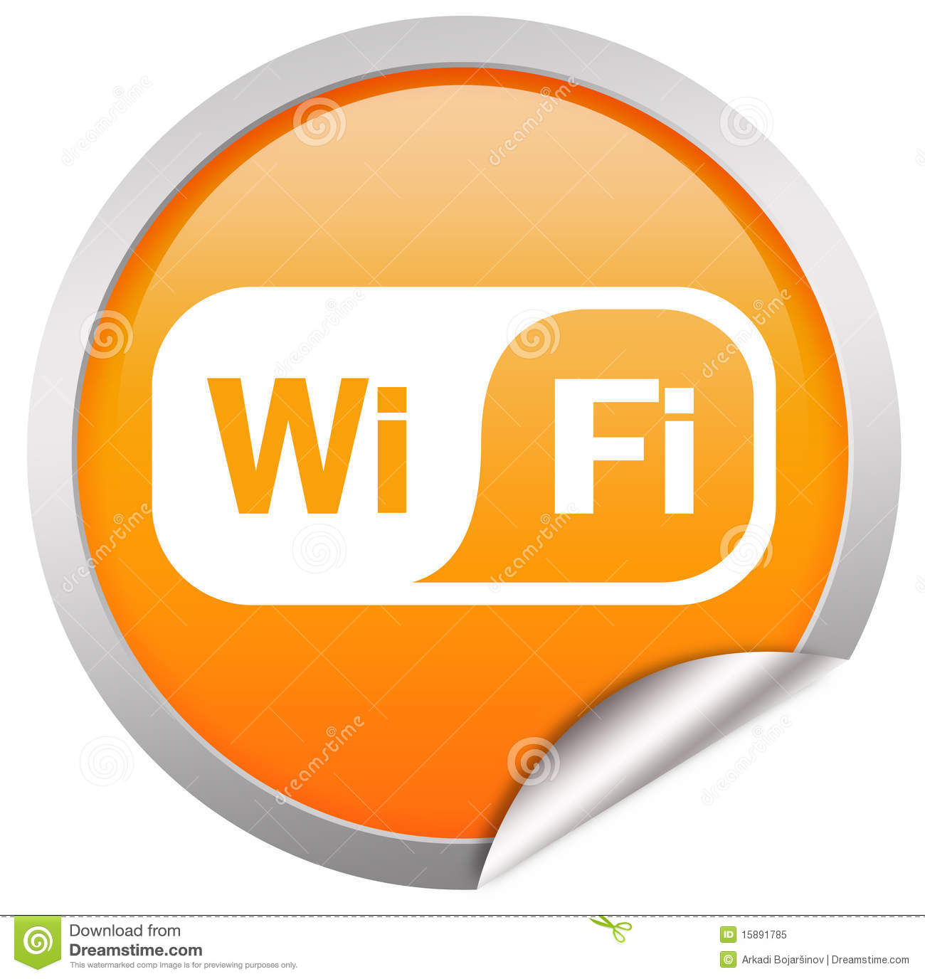 Orange Wifi Symbol
