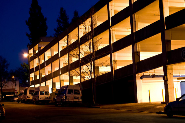 Parking Garage at Night