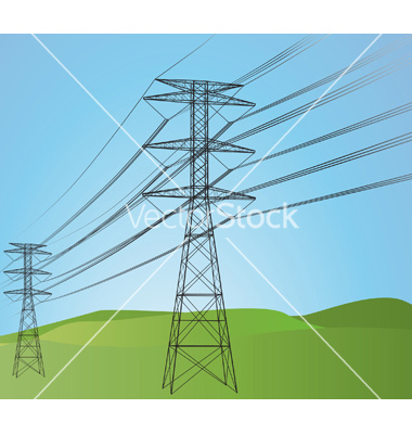 Power Line Vector Art