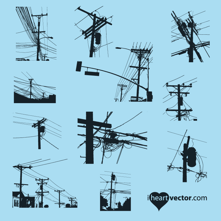 Power Lines On Telephone Pole Power Lines On Telephone Pole