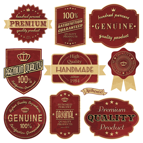 Premium Quality Labels Vector