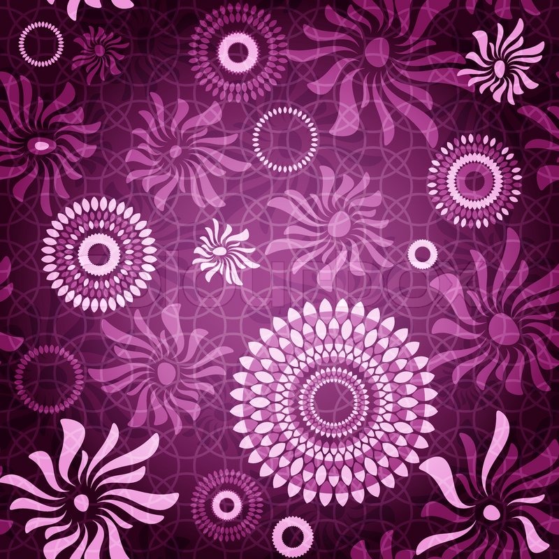 Purple and Black Seamless Patterns Vector