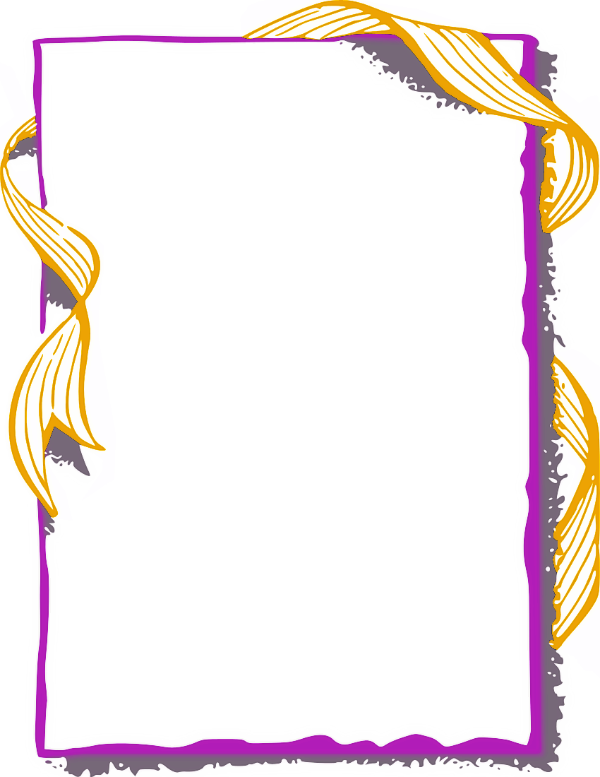 Purple and Gold Frame Clip Art