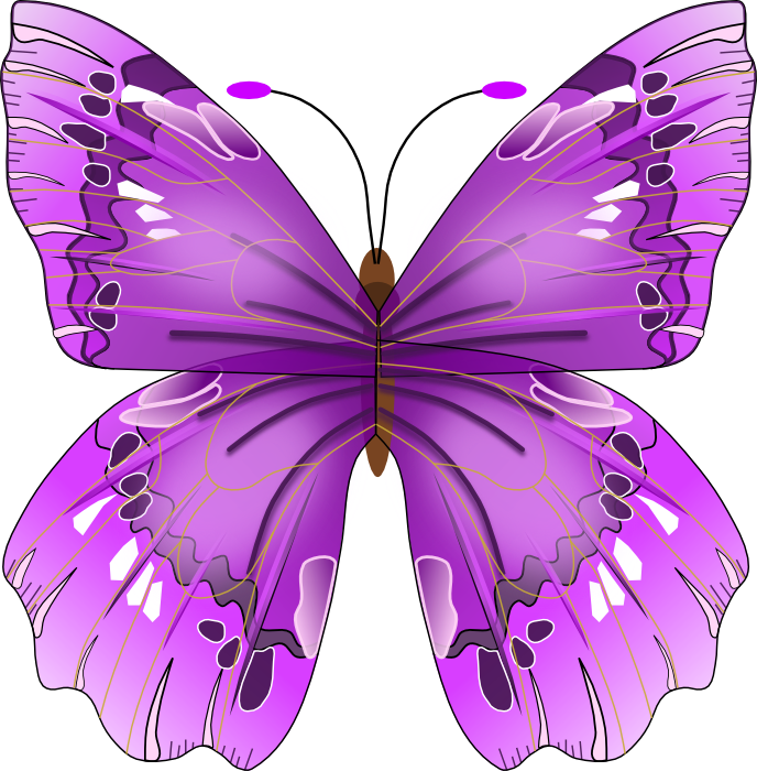 Purple Butterfly Clip Art