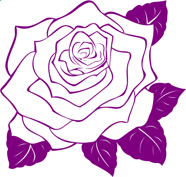 Purple Rose Clip Art