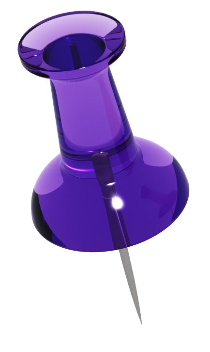 Push Pin with Transparent Background