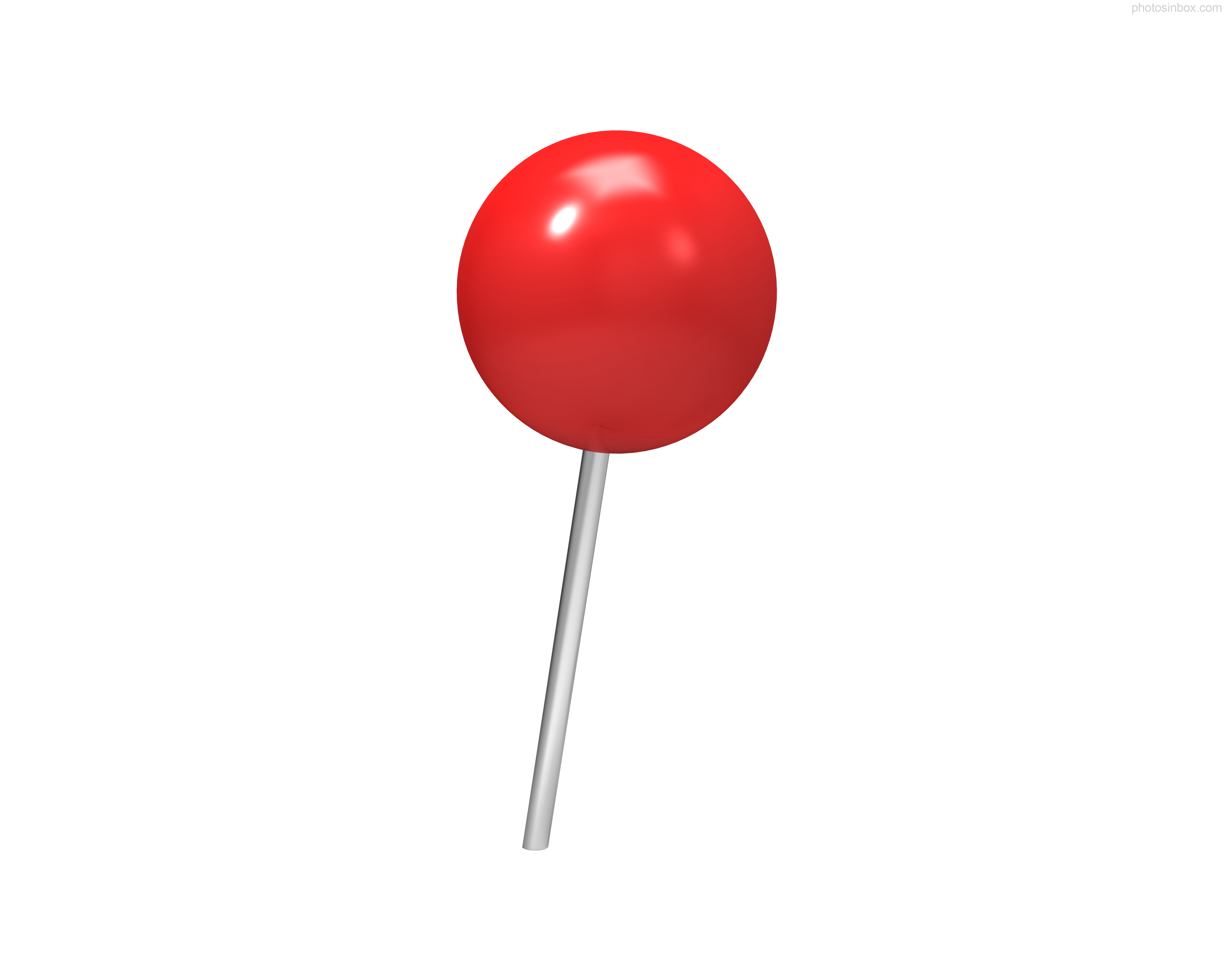 Red Push Pin Transparent