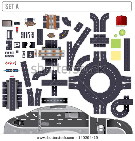 Road Top View Clip Art