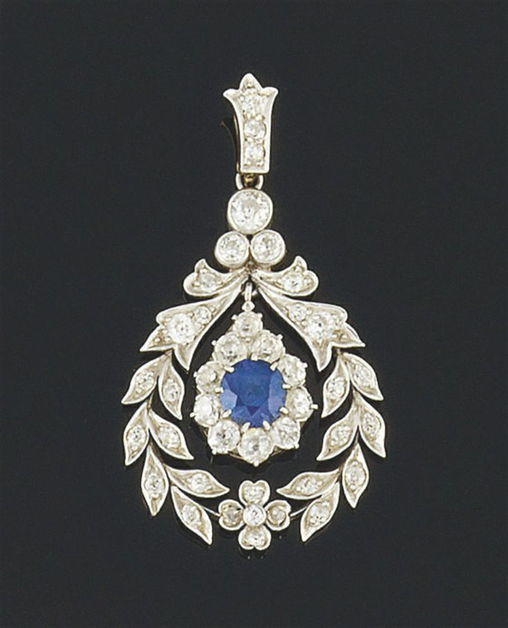 Sapphire and Diamond Pendant Sapphire and Diamond Pendant