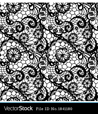 Seamless Lace Pattern with Flowers