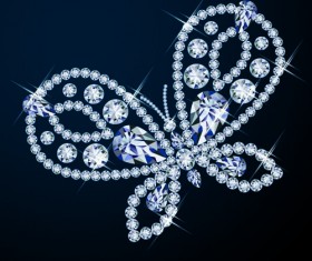 Shiny Diamond Butterfly Backgrounds