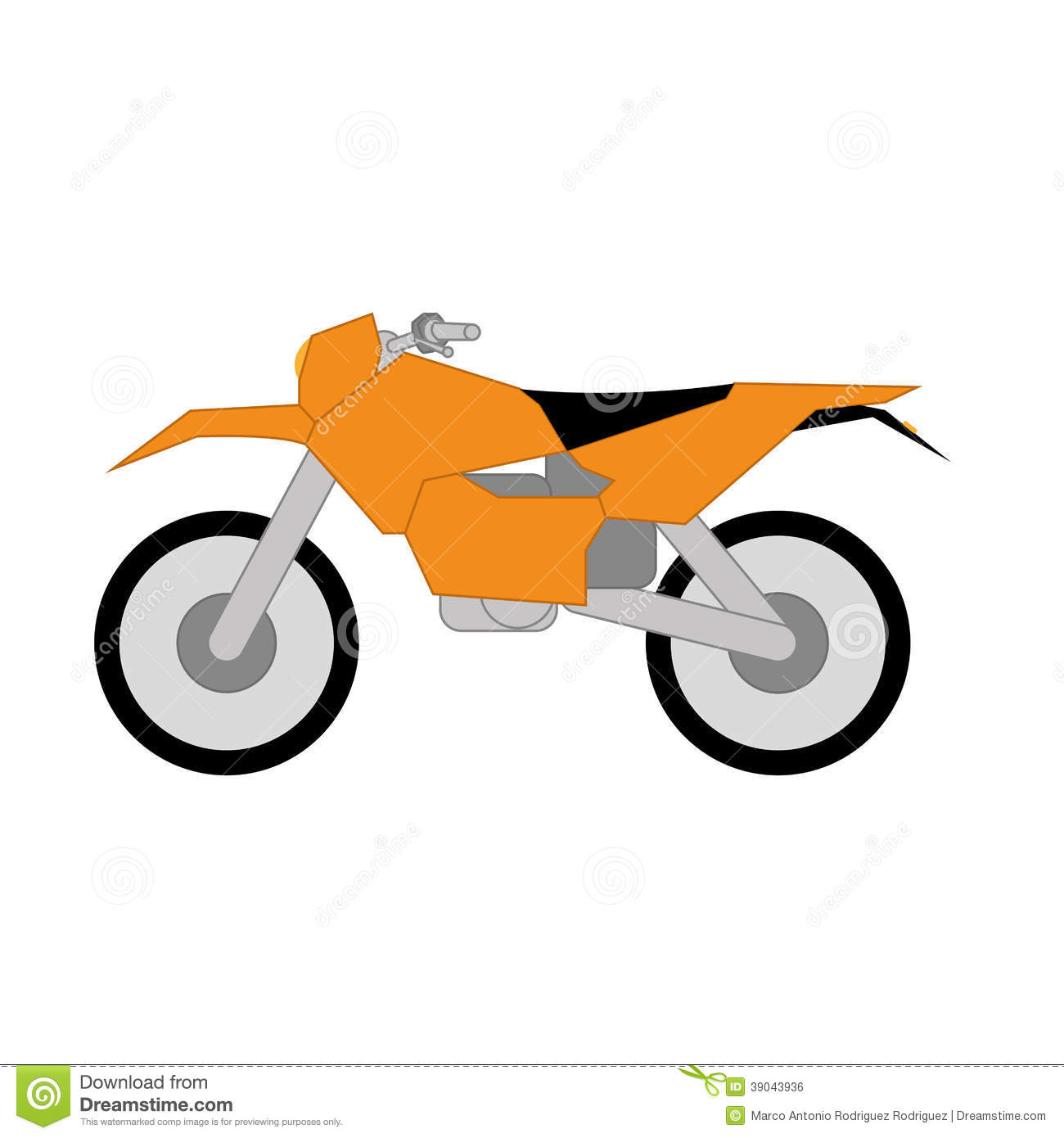 Simple Cartoon Motorcycle