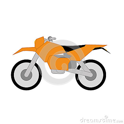 Simple Cartoon Motorcycle