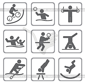 Sports Icons Clip Art