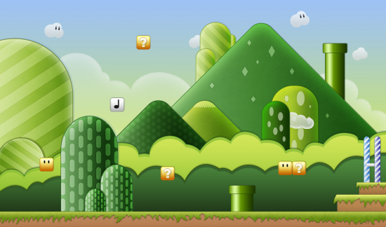 Super Mario Brothers Game Background