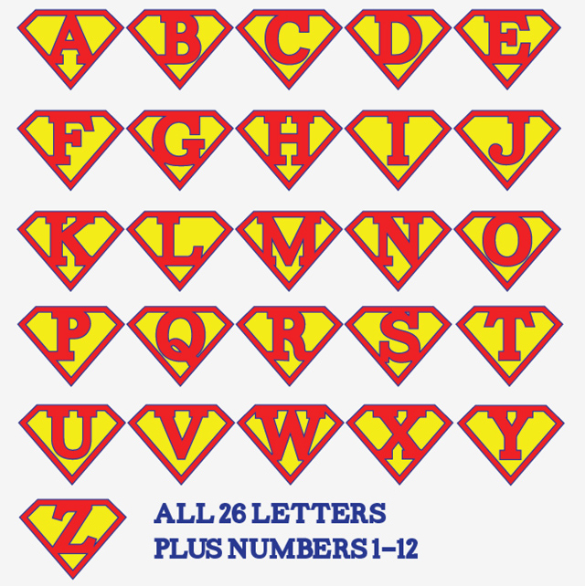 Superman Letters Free Printables