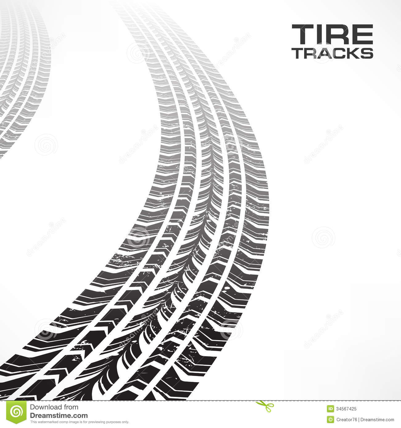 Tire Tracks Vector