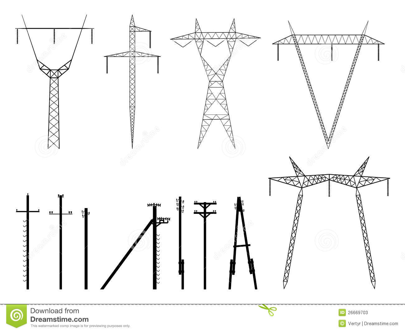 Transmission Line Clip Art