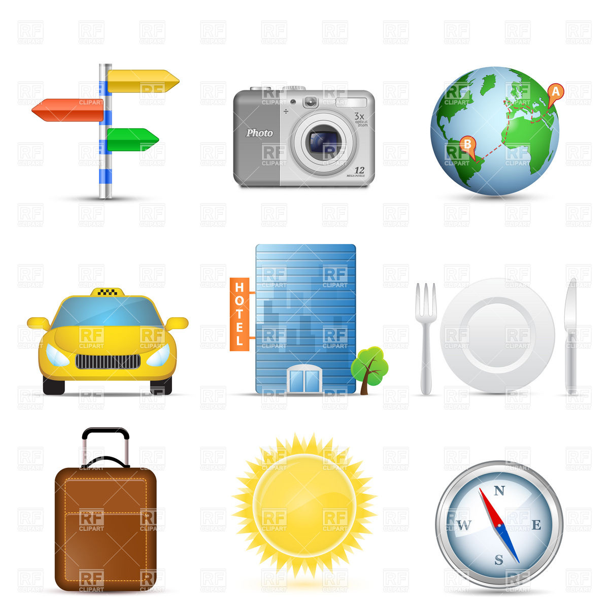 Travel Icon Clip Art