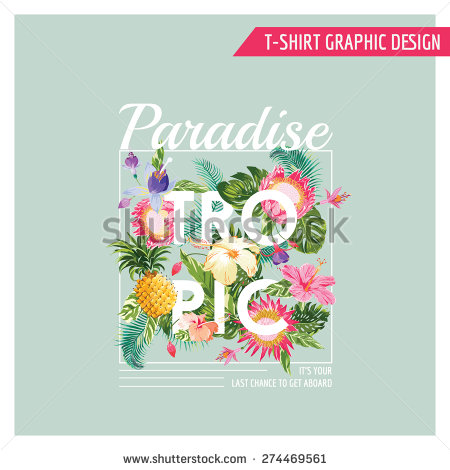 Tropical Flower T-Shirt Designs