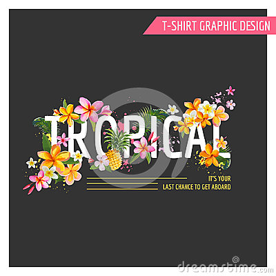 Tropical Flowers Graphic Design