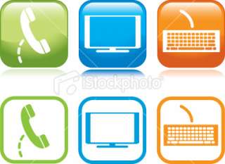 TV Internet and Telephone Icon