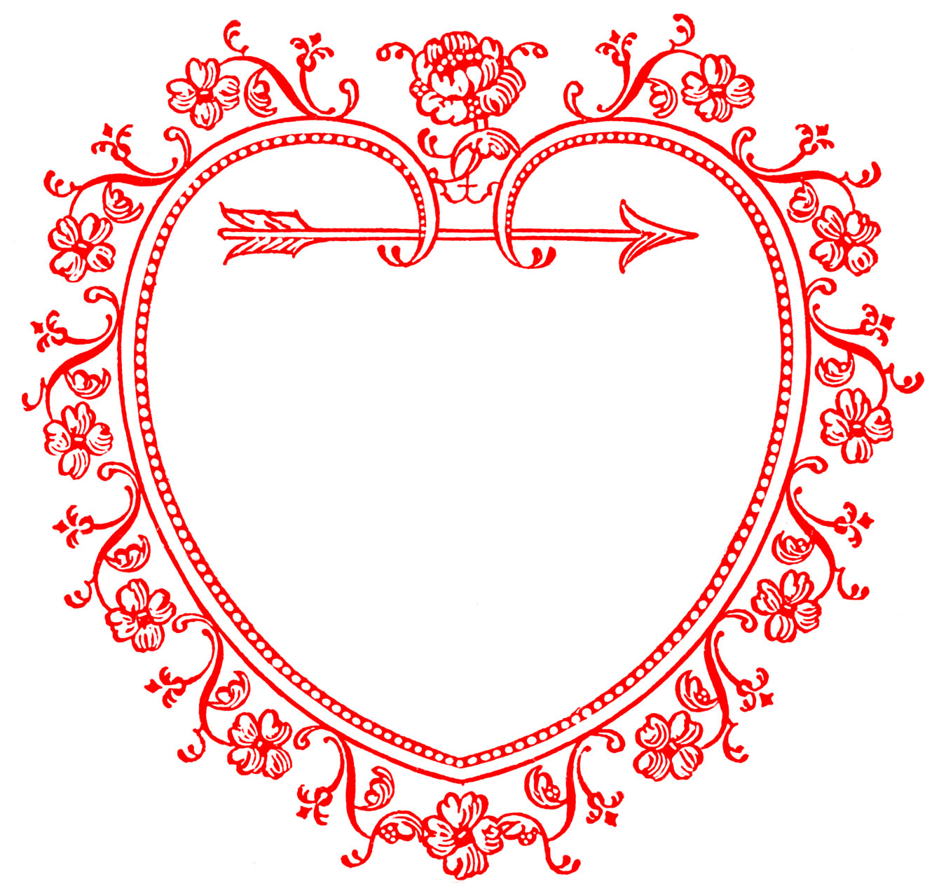 Valentine Heart Frame Clip Art Valentine Heart Frame Clip Art