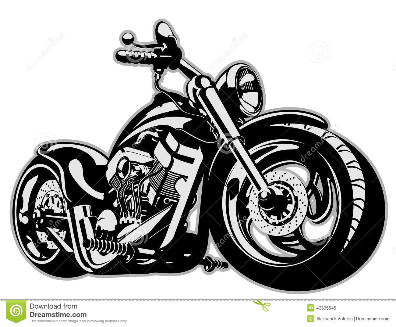 Vector Cartoon Motorcycle