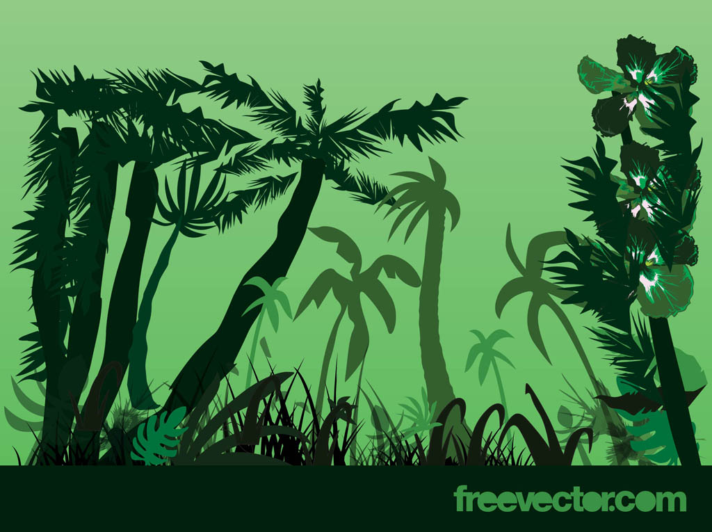 Vector Jungle Plants