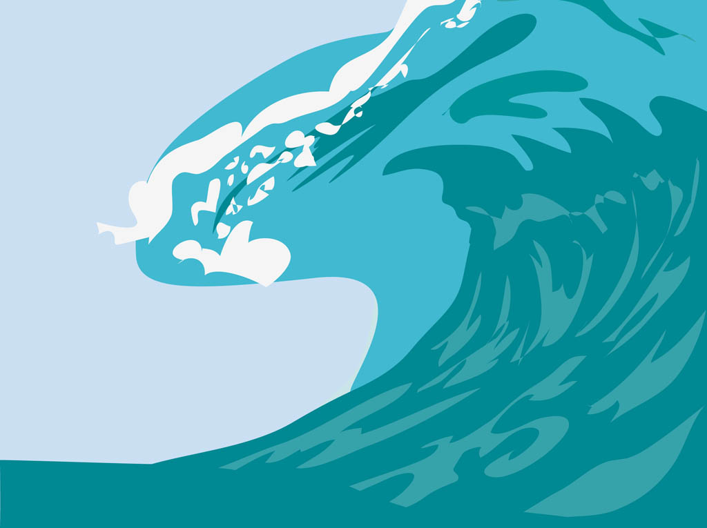 Vector Ocean Wave Clip Art Vector Ocean Wave Clip Art