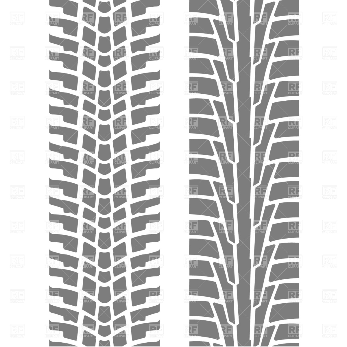 Vector Tire Tracks Clip Art