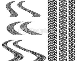 Vector Tire Tracks Clip Art