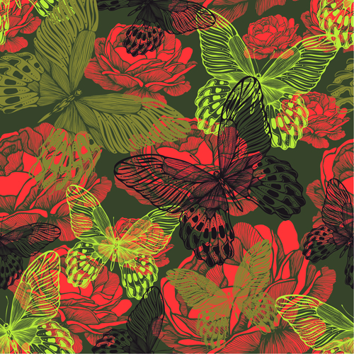 Vintage Flower Seamless Pattern