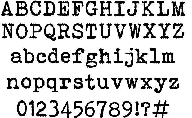 Vintage Typewriter Font