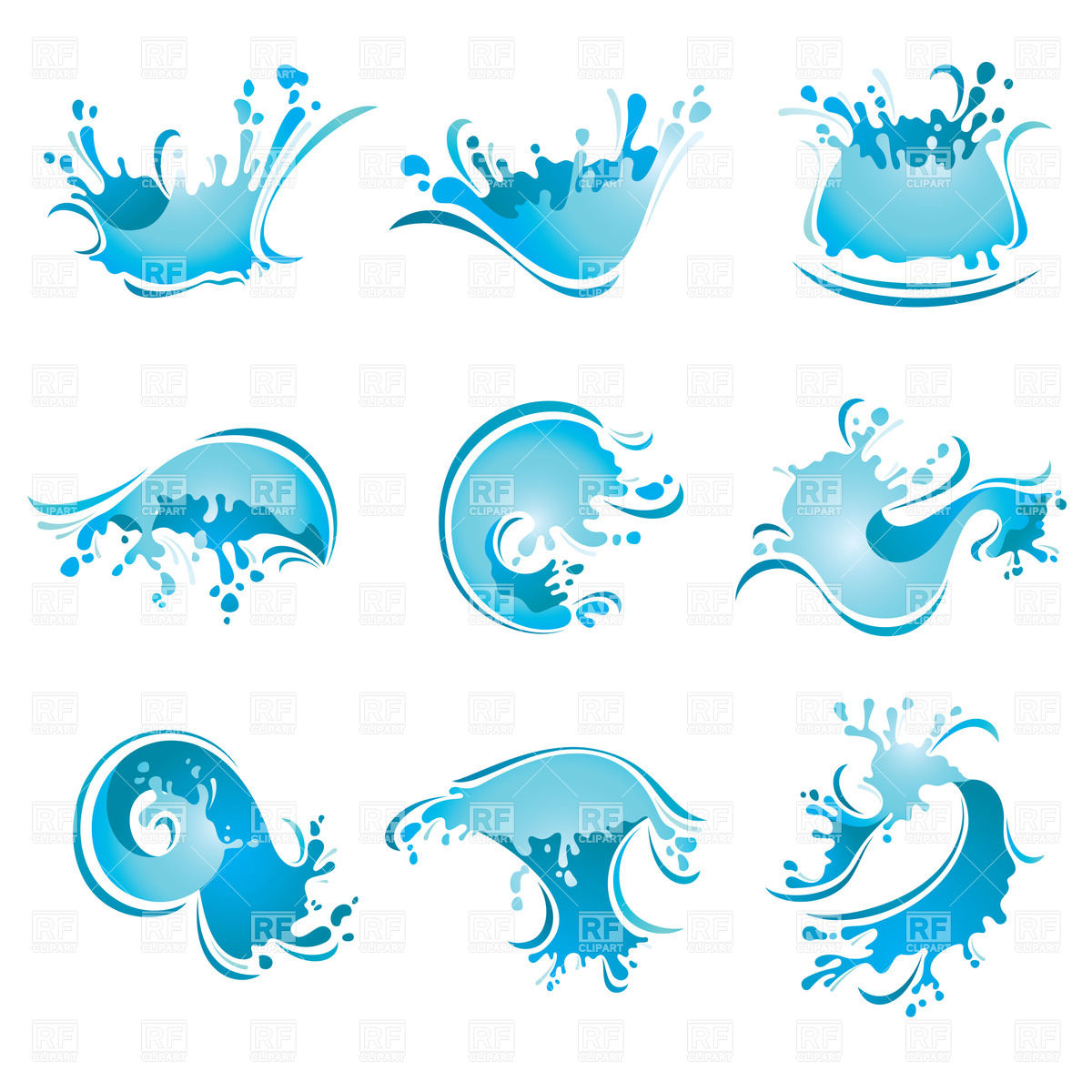 15 Waves Vector Free Download Images