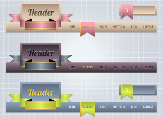 Website Header Design Website Header Design